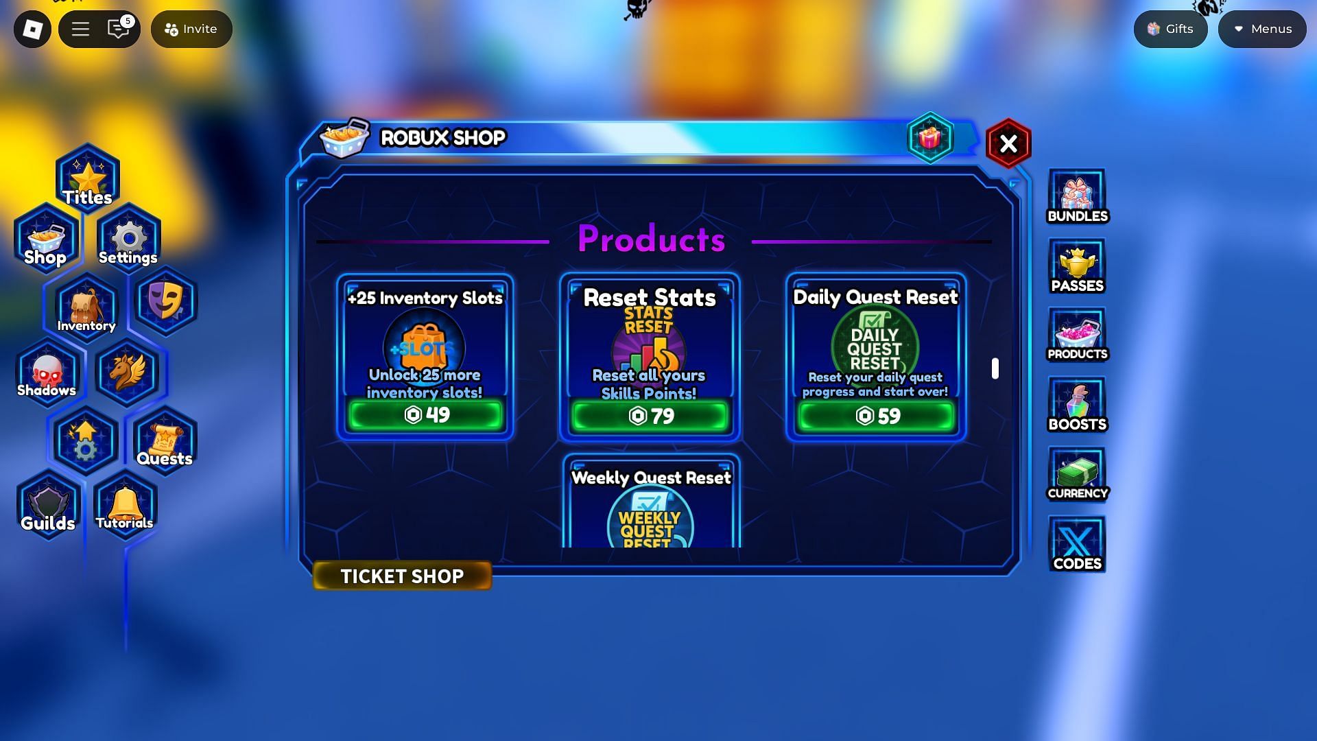Reset Stat Points game pass (Image via Roblox)
